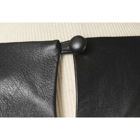 VALETTE Gray Linen with Black Leather Sheath Dress NWT - Picture 5 of 8